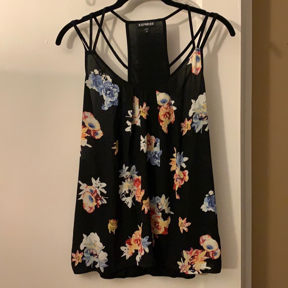 Express size medium strappy floral blouse